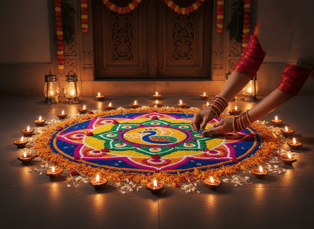 Indian rangoli cultural tradition